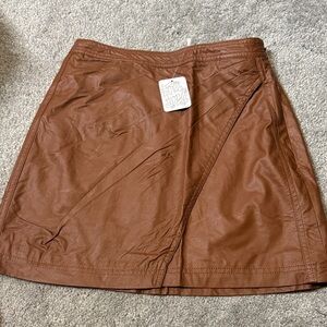 Free People Tan Mini Skirt